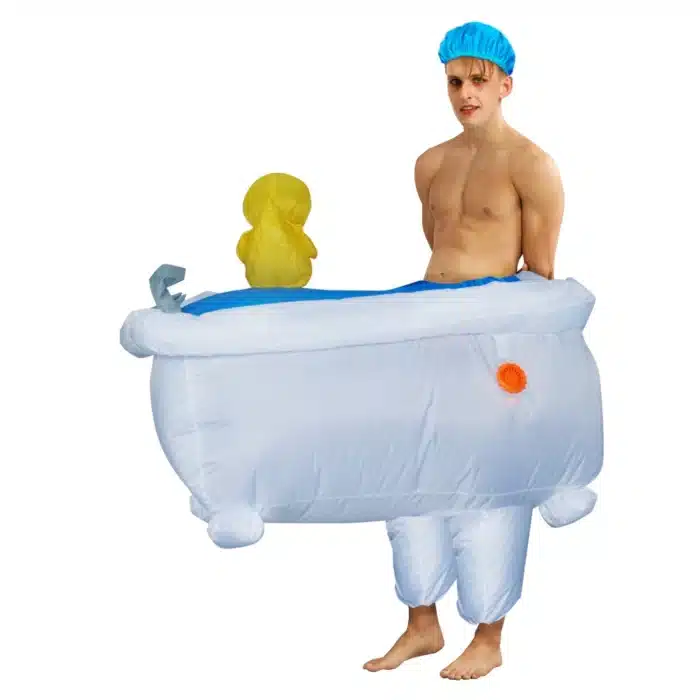 Costume gonflable de baignoire, jeu de rôle, Thanksgiving, noël, fête pour adultes, spectacle sur scène, costumes comiques 4
