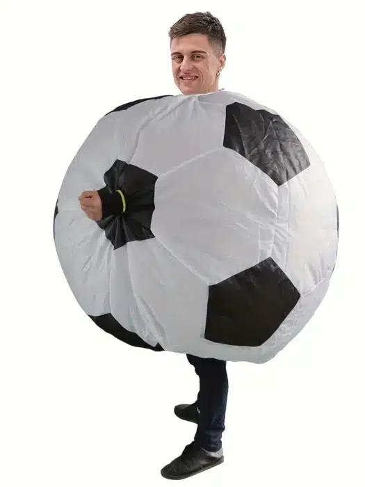Costume de Football gonflable pour adultes, soufflé à l'air, drôle, jeu de rôle d'halloween, tenue de fête à domicile fantaisie pour hommes et femmes 4