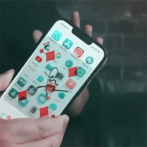 Carte magique écran de téléphone