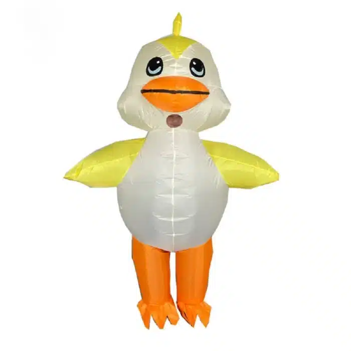Costume gonflable poussin jaune 2