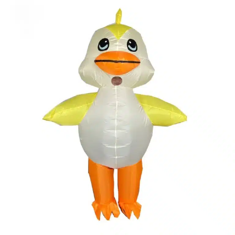 Costume gonflable poussin jaune 2