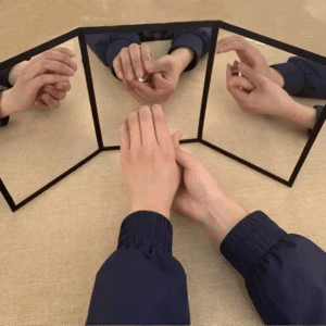 Triple miroir entrainement tours de magie