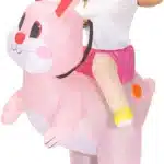 Costume gonflable lapin rose 5