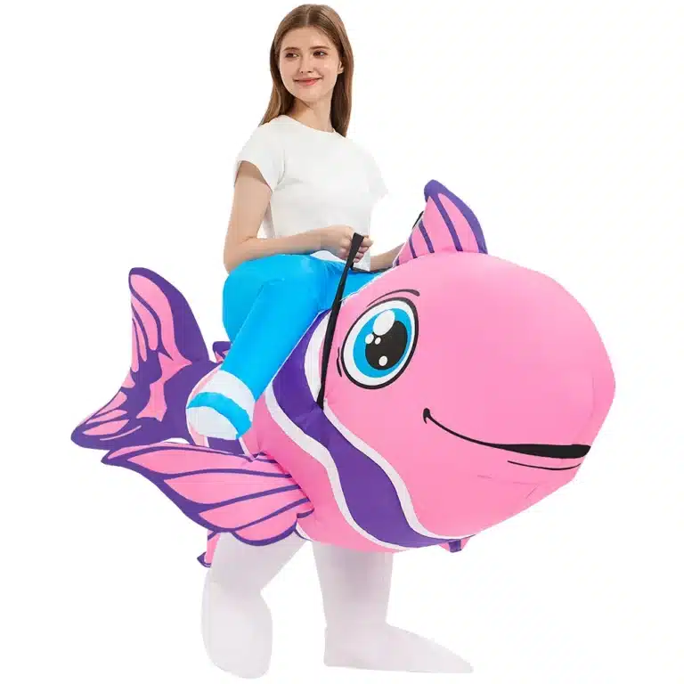 Costume gonflable poisson-clown 3