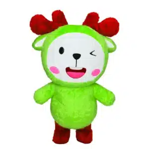 Mascotte gonflable cerf vert 7