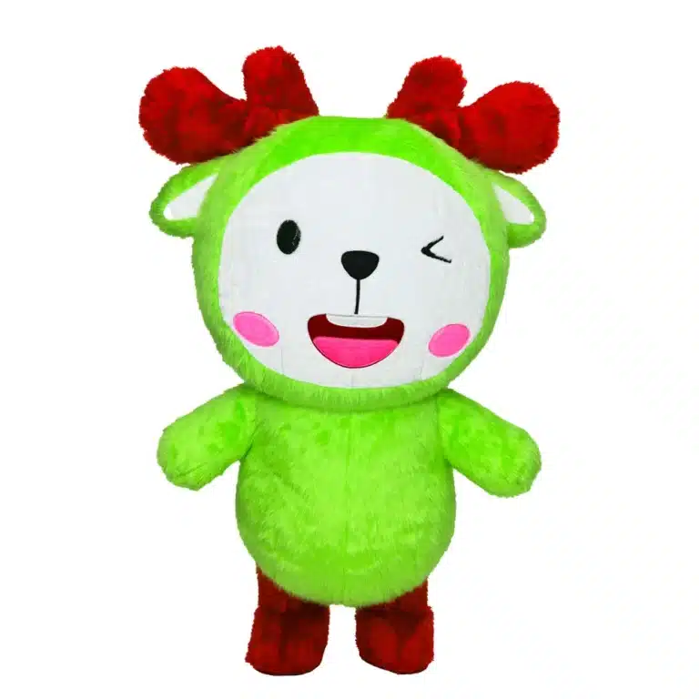 Mascotte gonflable cerf vert 7