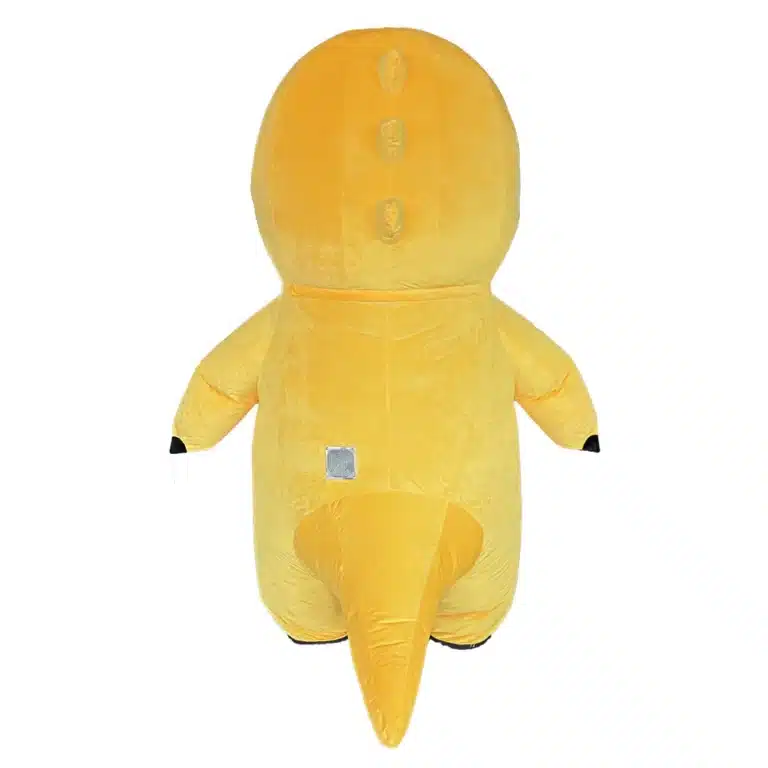 Mascotte gonflable dragon jaune 5