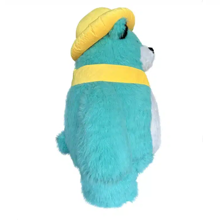 Mascotte gonflable ours bleu 4