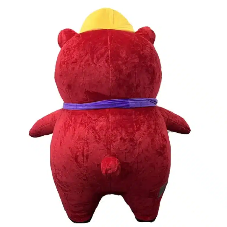 Mascotte gonflable ours rouge 5
