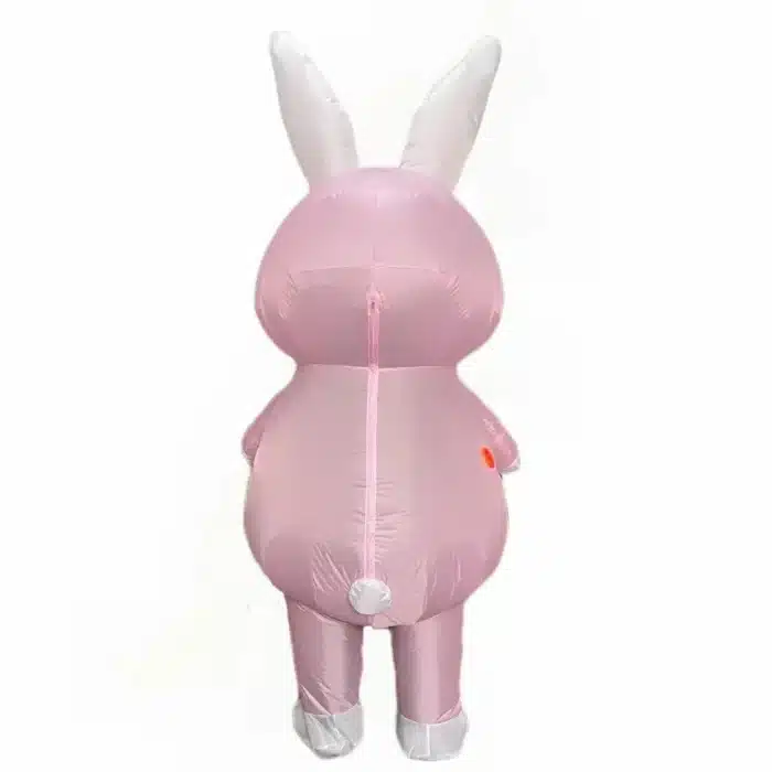Mascotte gonflable lapin rose 4