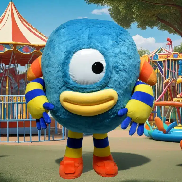 Mascotte gongflable monstre cyclope 2