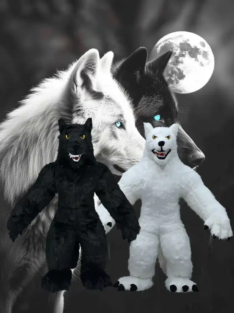Mascotte gonflable loup garou 3