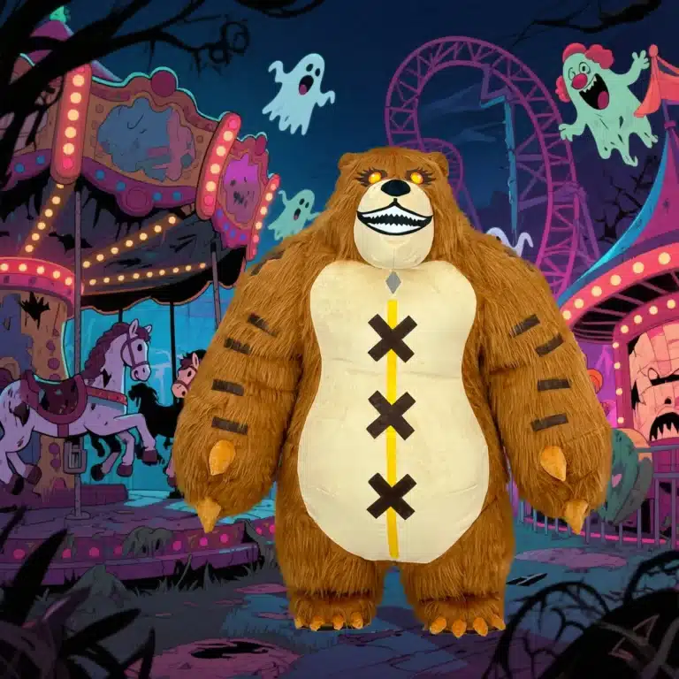 Mascotte gonflable ours terrifiant 3