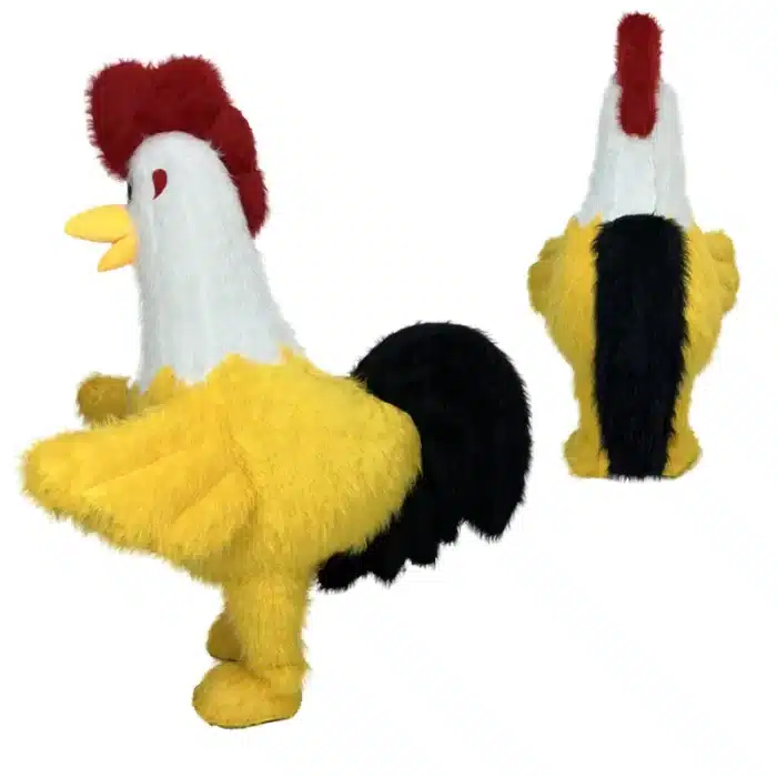 Mascotte en peluche coq 11