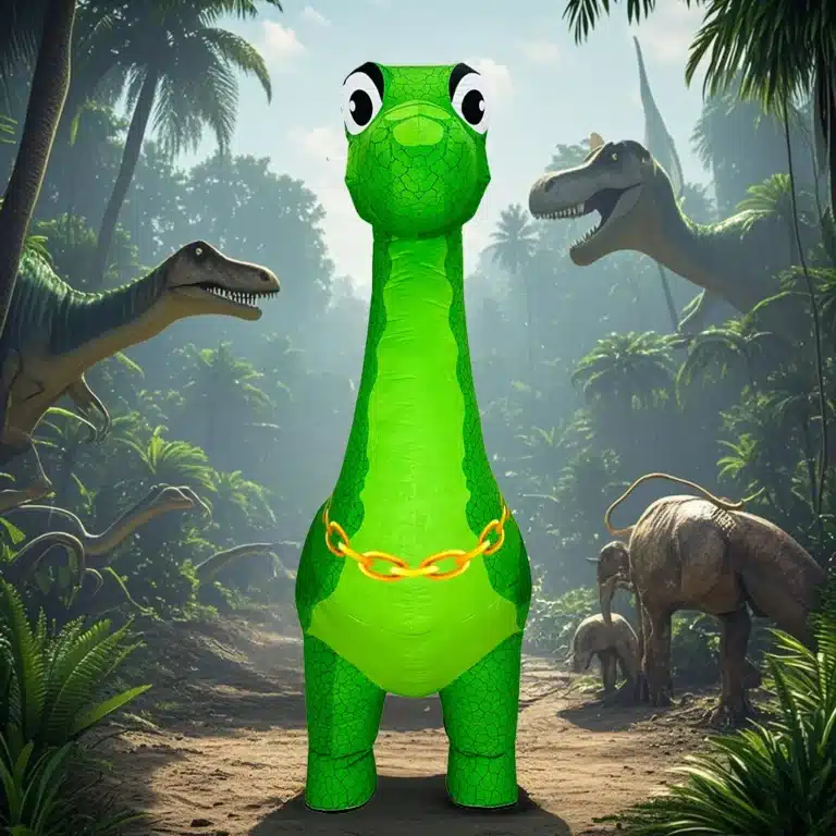 Mascotte gonflable dinosaure 2