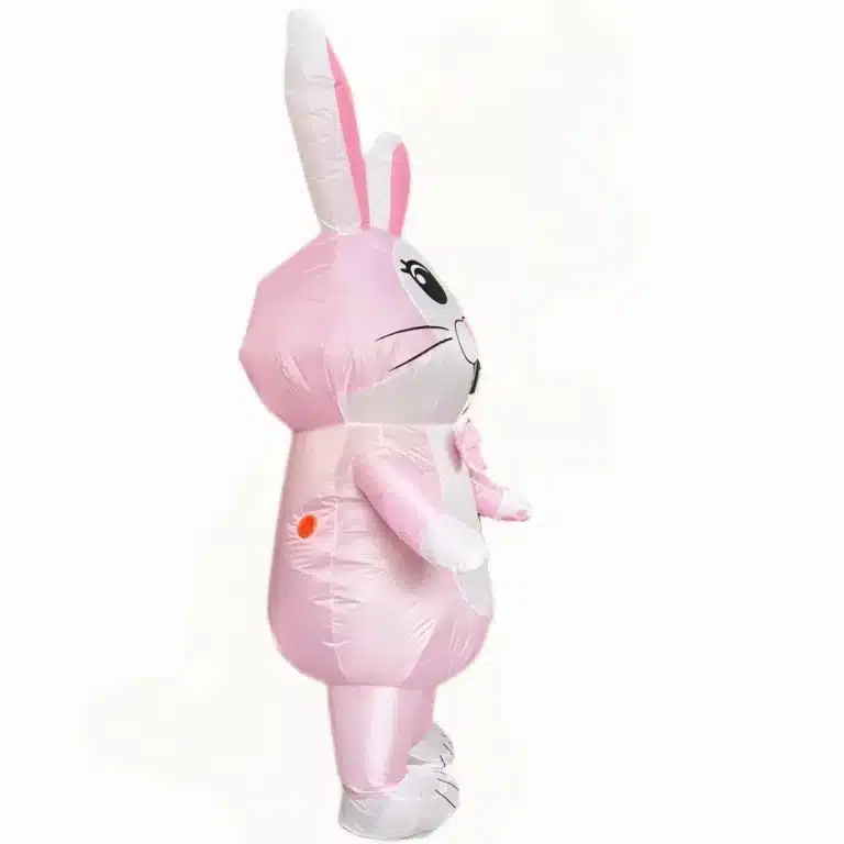 Mascotte gonflable lapin rose 5