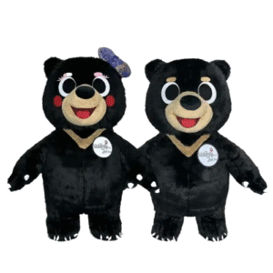 Mascotte gonflable ours noir