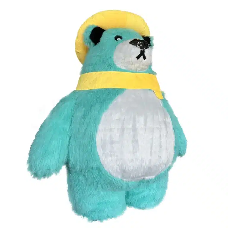 Mascotte gonflable ours bleu 6