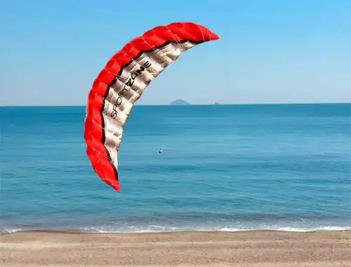Cerf volant parafoil rouge 3