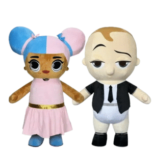 Mascotte gonflable fille et garçon