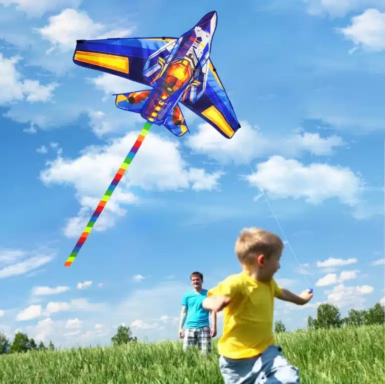 Cerf-volant avion bleu 3