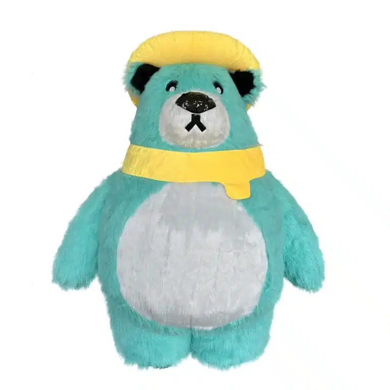 Mascotte gonflable ours bleu 8