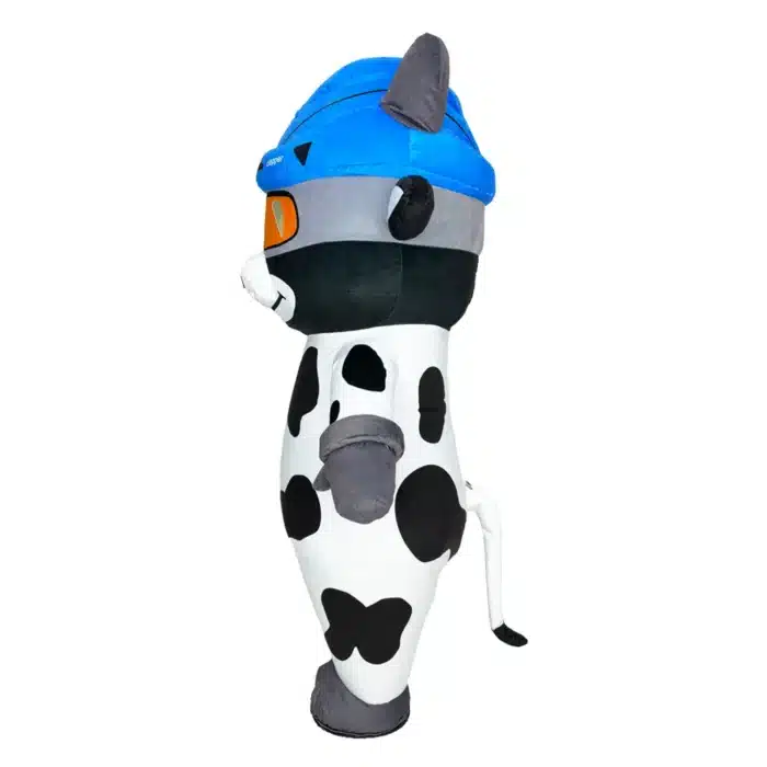 Mascotte gonflable vache ski 4