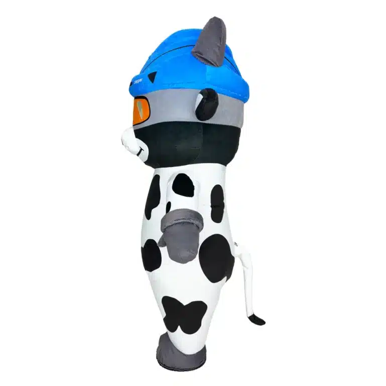 Mascotte gonflable vache ski 4