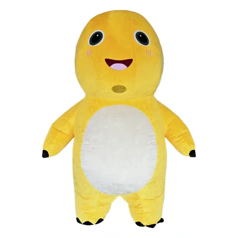 Mascotte gonflable dragon jaune 7