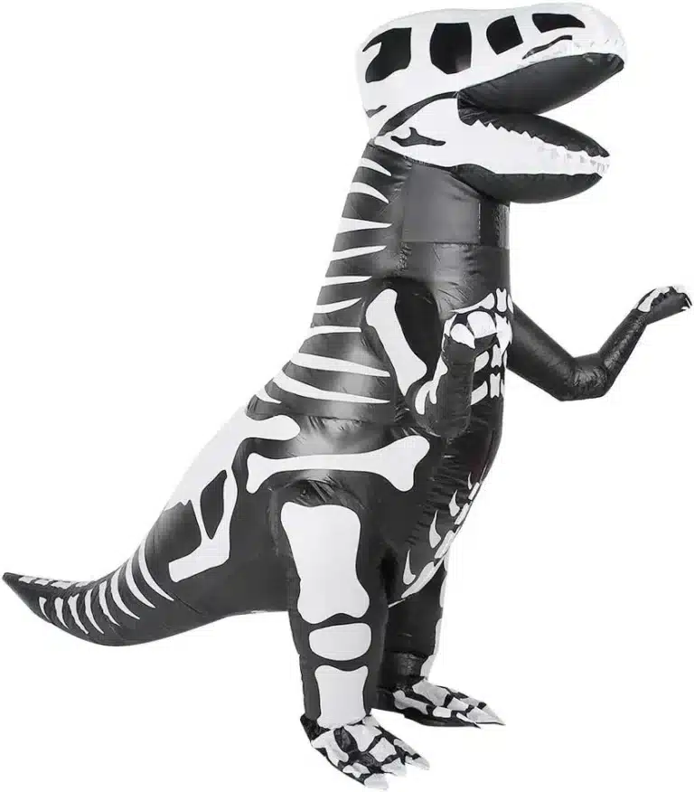 Costume gonflable squelette dinosaure 1
