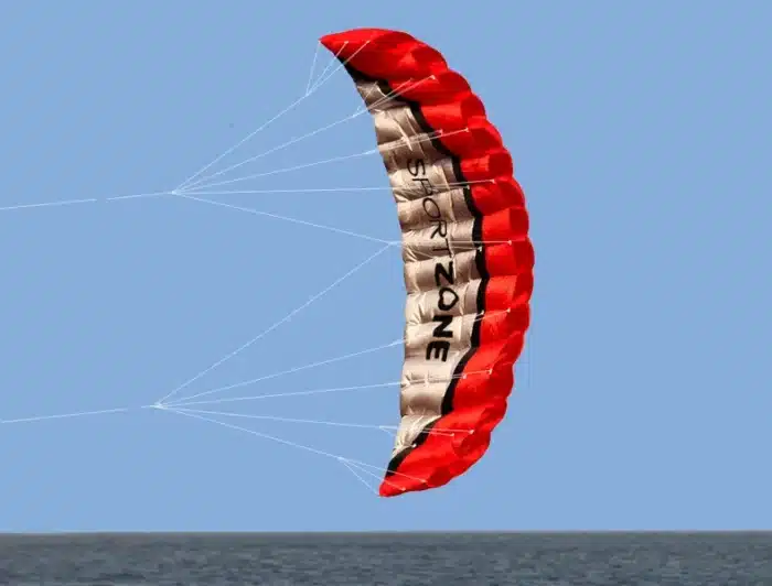 Cerf volant parafoil rouge 5