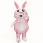Mascotte gonflable lapin rose 1
