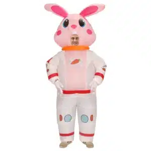Mascotte gonflable lapin de pâques 1