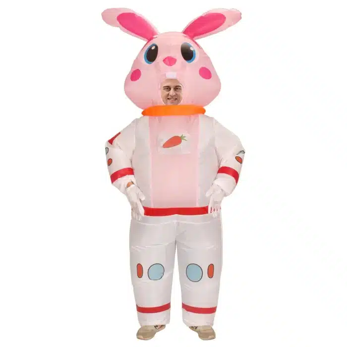 Mascotte gonflable lapin de pâques 1