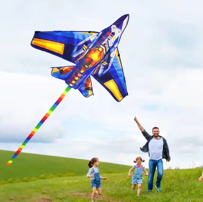 Cerf-volant avion bleu 4