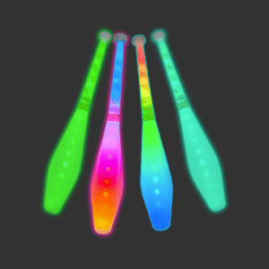 Massues de jonglage lumineuses (lot de 3)