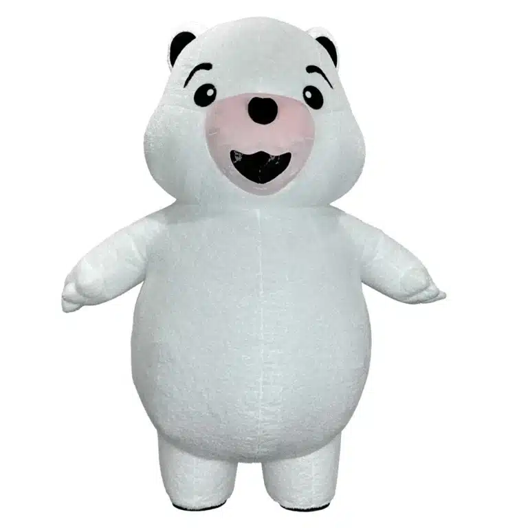 Costume gonflable ours blanc 8