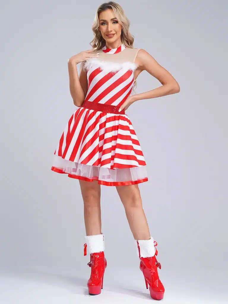 Robe rayée Noël 15