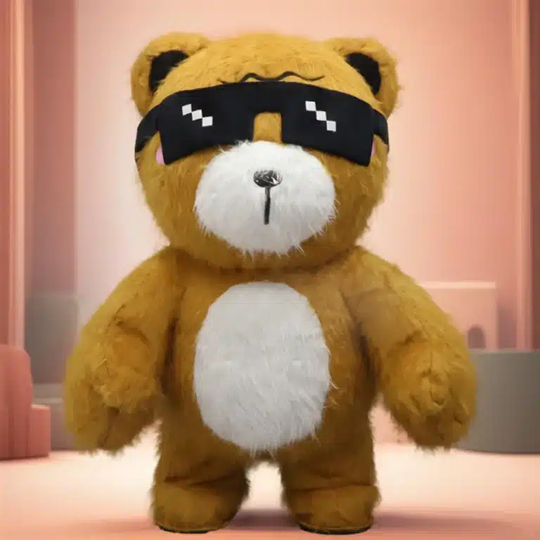 Mascotte gonflable ours à lunettes 2