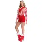 Combinaison rayée Noël femme 2