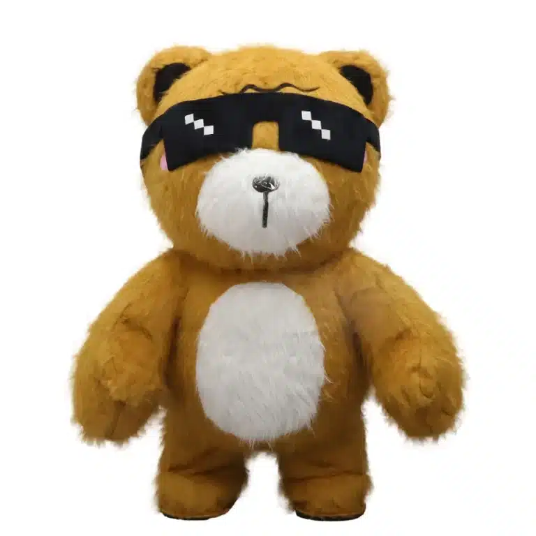 Mascotte gonflable ours à lunettes 8