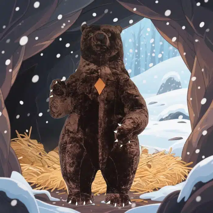 Mascotte ours brun 2