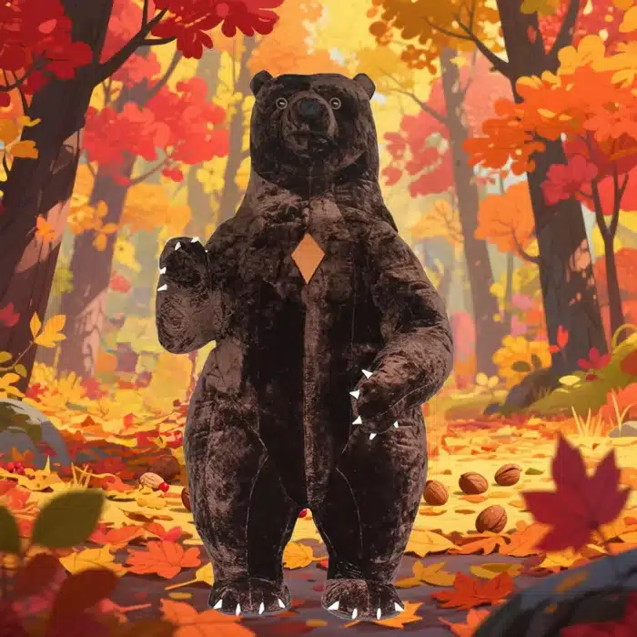 Mascotte ours brun 3