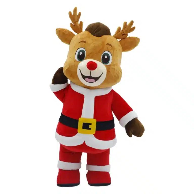 Mascotte gonflable cerf de noël 8
