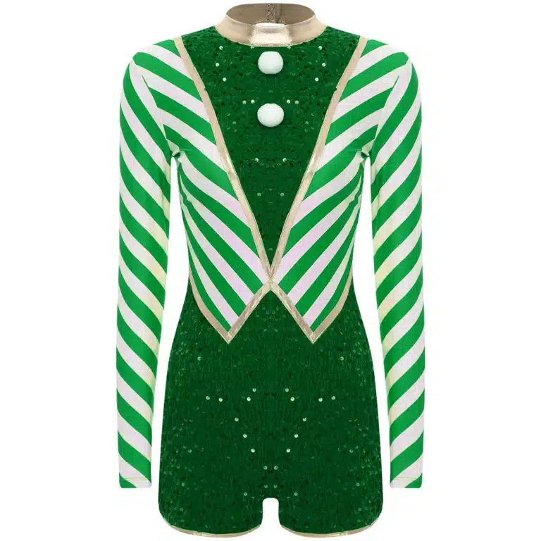Combinaison rayée Noël femme 9
