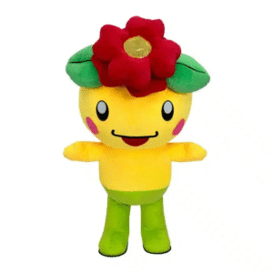 Mascotte gonflable fleur rouge