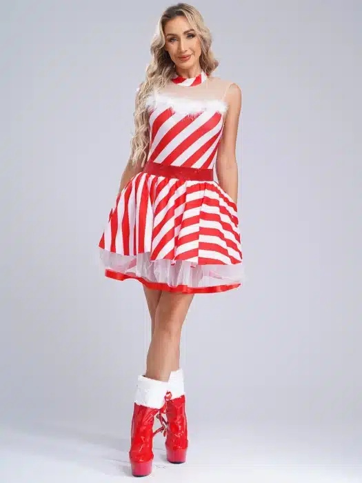 Robe rayée Noël 18