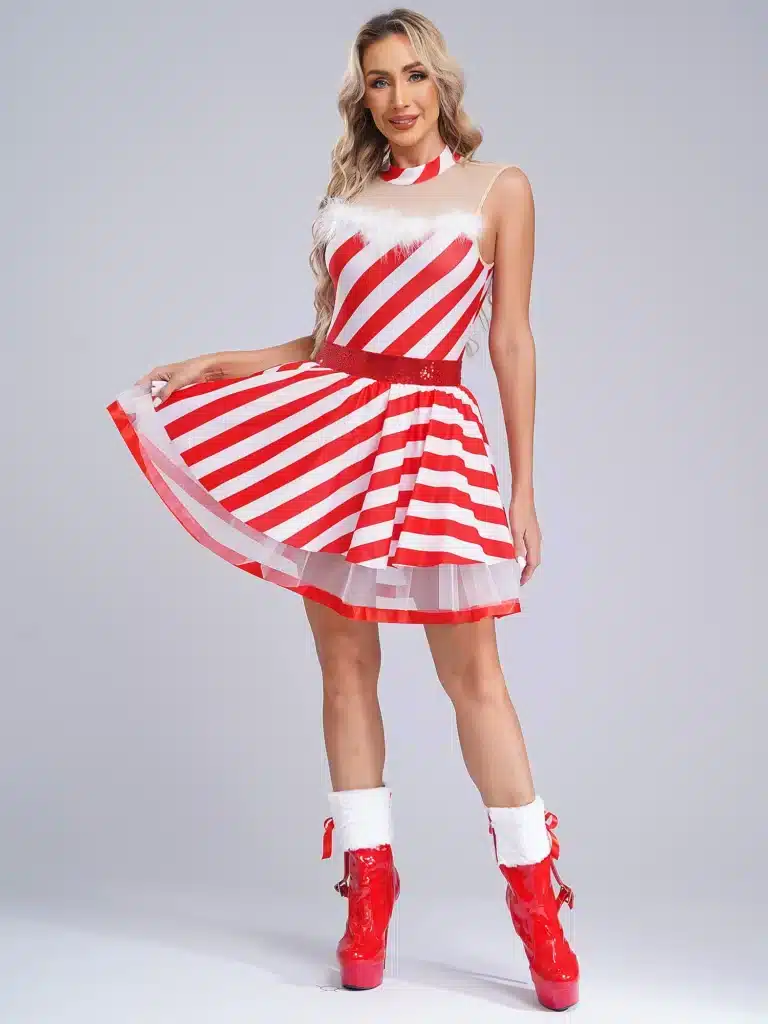 Robe rayée Noël 17