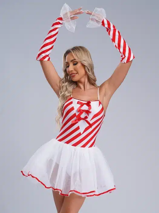 Justaucorps rayé Noël 4