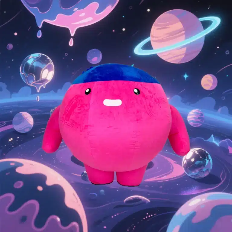 Mascotte gonflable boulle rose 3